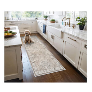 2x6 Hallway Washable Runner Rug : Vintage Soft Kitchen Laundry Runner with Non Slip Backing Farmhouse