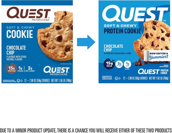 Quest Nutrition Chocolate Chip Protein Cookie,12 Count - Image 2