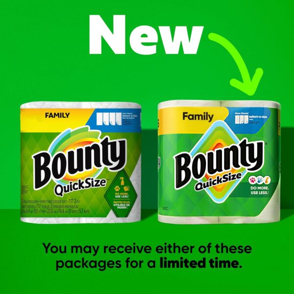 Bounty Paper Towels Quick Size, White, 16 Family Rolls - Image 2
