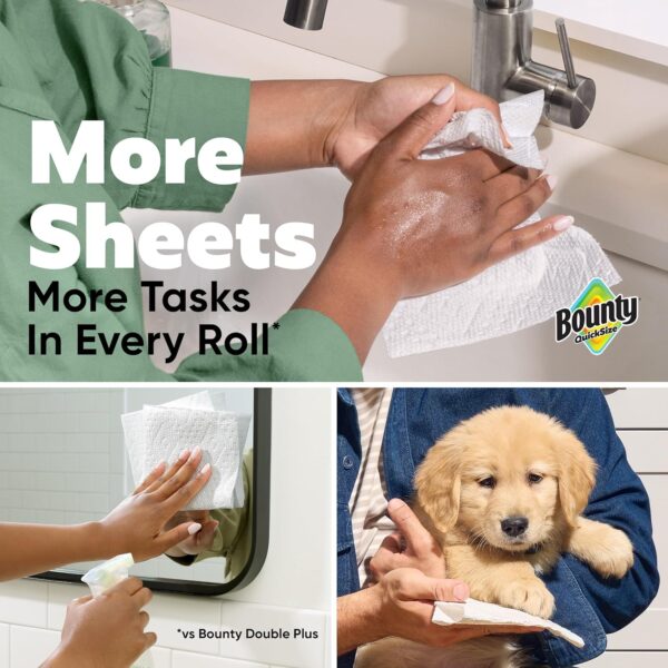 Bounty Paper Towels Quick Size, White, 16 Family Rolls - Image 3