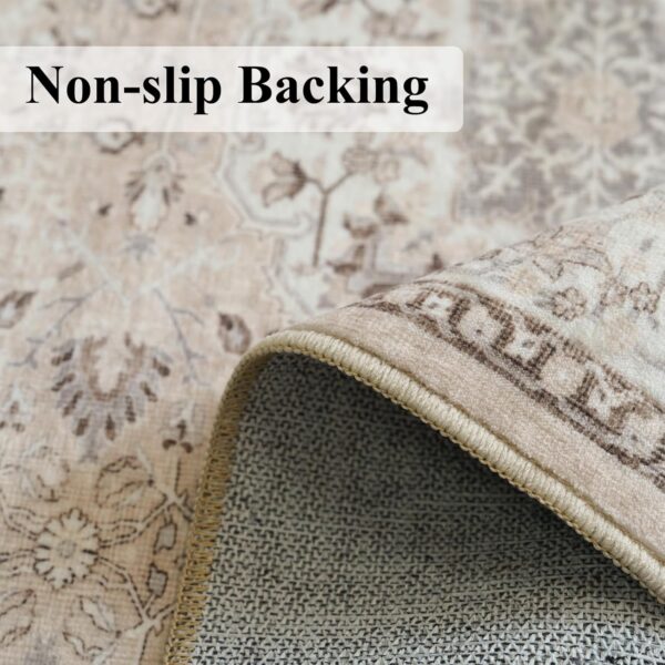 2x6 Hallway Washable Runner Rug : Vintage Soft Kitchen Laundry Runner with Non Slip Backing Farmhouse - Image 4